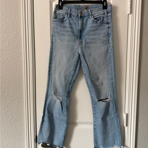 MOTHER Light Blue Flare Jeans